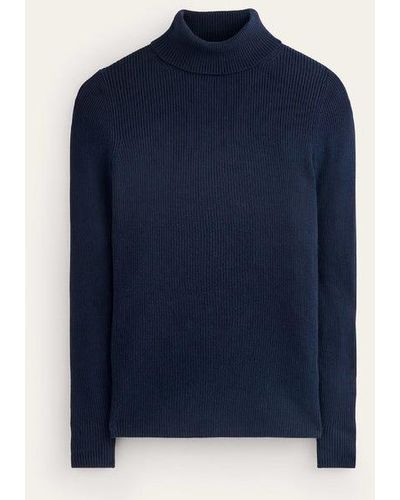 Boden Catriona Roll Neck Sweater - Blue