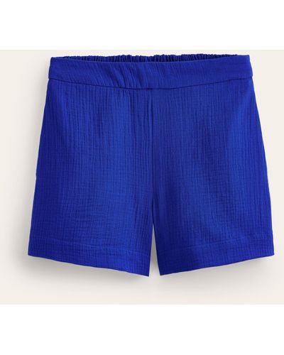 Boden Double Cloth Shorts - Blue