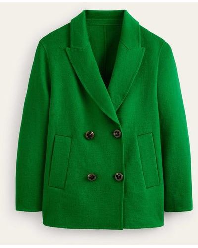 Boden Wool-blend Pea Coat - Green