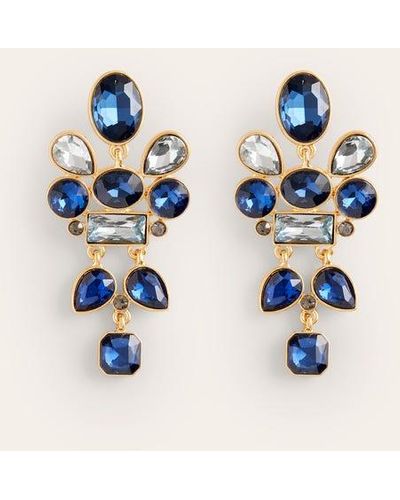 Boden Mega Cluster Jewel Earrings - Blue