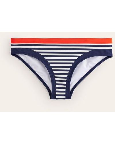 Boden Santorini Bikini Bottoms Red, Navy Stripe - Blue