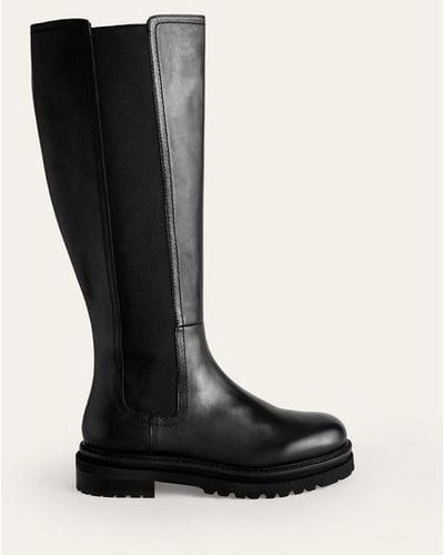 Boden Knee-high Chelsea Boots - Black