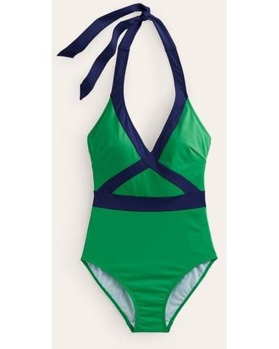 Boden Kefalonia Halterneck Swimsuit - Green