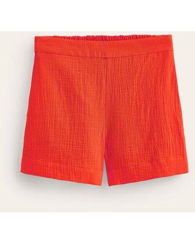 Boden Double Cloth Shorts - Red