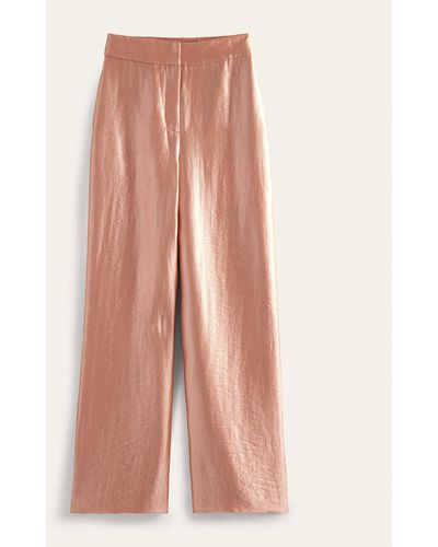 Boden High Rise Palazzo Trousers - Pink