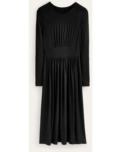 Boden Thea Long Sleeve Midi Dress - Black