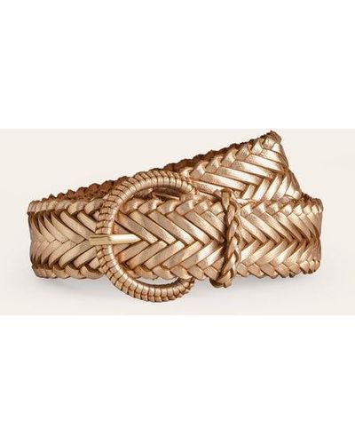 Boden Woven Leather Belt - Natural
