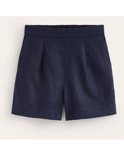 Boden Hampstead Linen Shorts - Blue