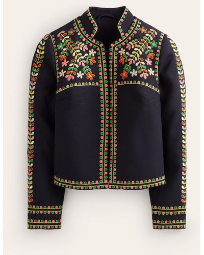 Boden Embroidered Icon Jacket - Black