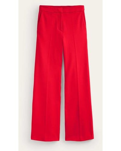 Boden Hampshire Ponte Wideleg Pants - Red