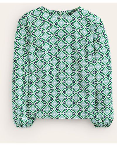 Boden Easy Printed Top - Green