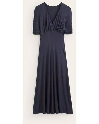 Boden Rebecca Jersey Midi Tea Dress - Blue