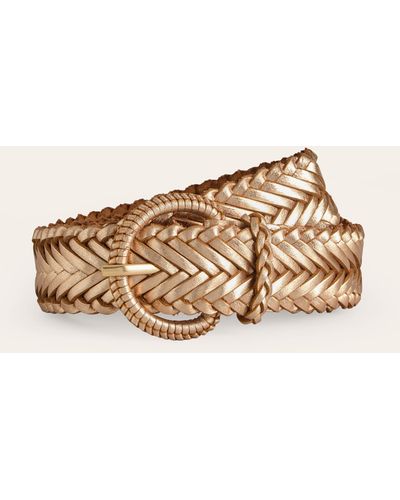 Boden Woven Leather Belt - Natural