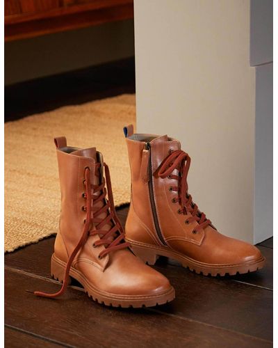 Boden Lace-up Boots - Brown