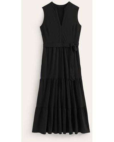 Boden Naomi Notch Jersey Maxi Dress - Black