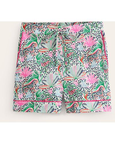 Boden Schlafanzug-shorts aus baumwollsatin - Mehrfarbig