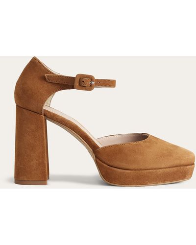 Boden Closed-toe Heeled Platforms - Brown