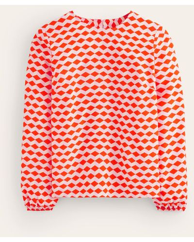 Boden Easy Printed Top - Red