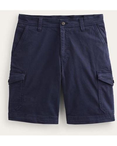 Boden Garment Dye Cargo Shorts - Blue