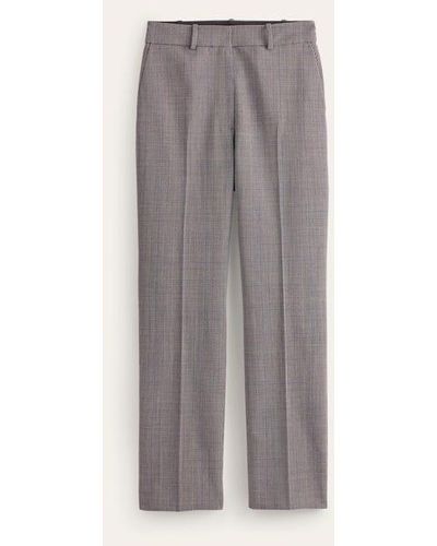 Boden Kew Wool-twill Pants Ivory, Charcoal And Blue Pow - Gray