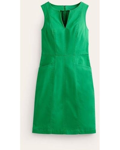 Boden Helena Chino Short Dress - Green
