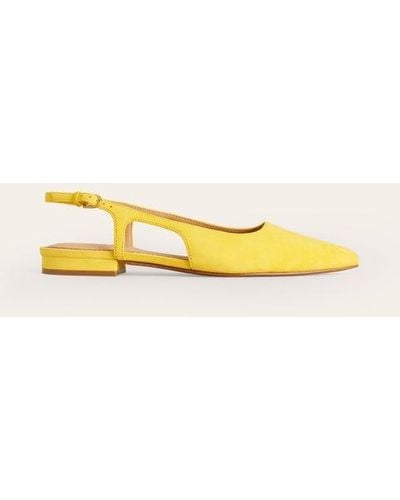 Boden Cut Out Slingback Flats - Yellow