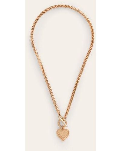 Boden Heart Charm Necklace - Natural