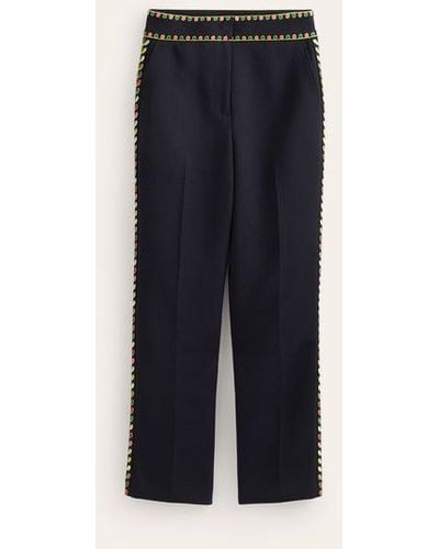 Boden Embroidered Icon Pants - Blue