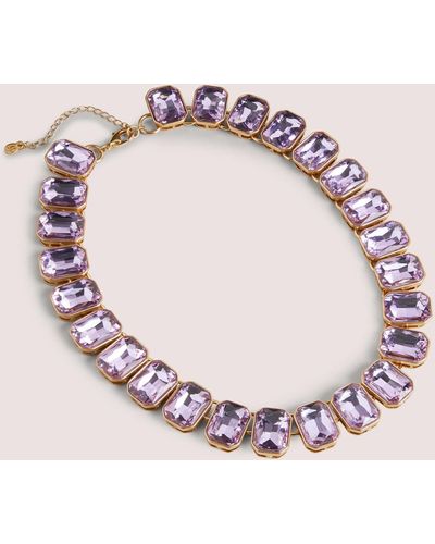 Boden Chunky Jeweled Necklace - Pink