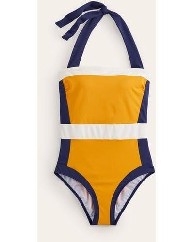 Boden Santorini Halterneck Swimsuit - Yellow