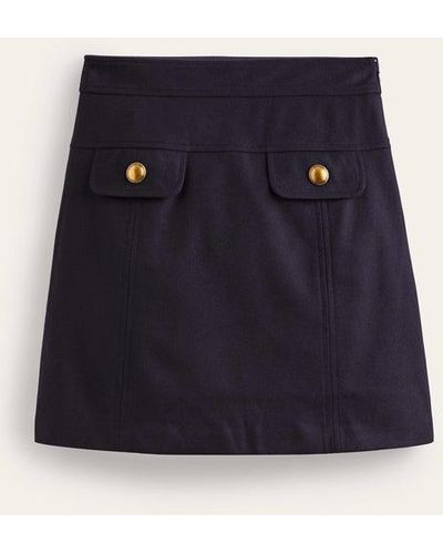 Boden Estella Wool Mini Skirt - Blue