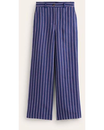 Boden Westbourne Stripe Pants Navy, Red And White Stripe - Blue