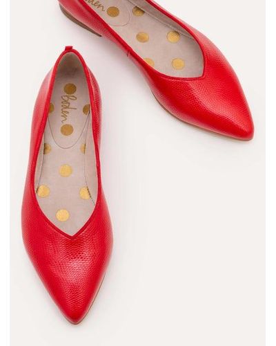 Boden Julia Pointed Flats - Red