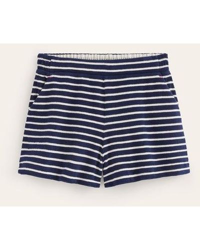 Boden Towelling Shorts - Blue