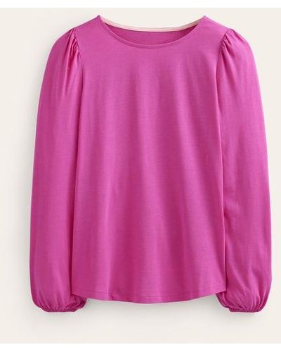 Boden Supersoft Long Sleeve Top - Pink