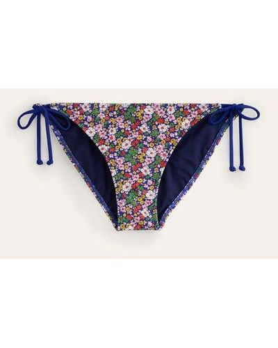Boden Symi String Bikini Bottoms Multi, Botanical Bud - Blue