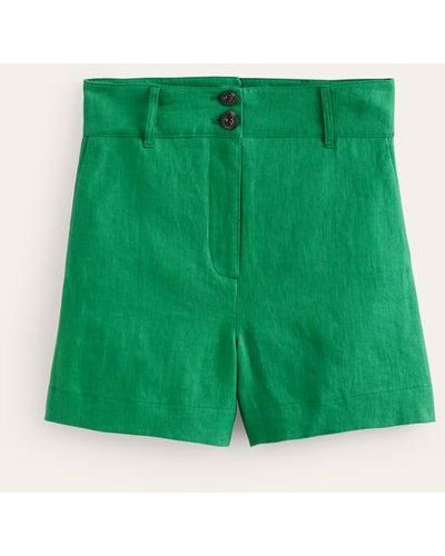 Boden Westbourne Linen Shorts - Green