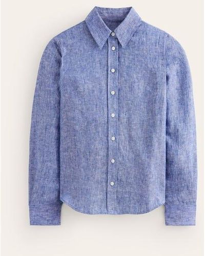 Boden Sienna Linen Shirt - Blue