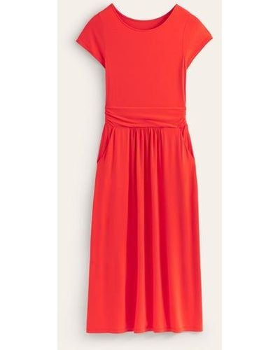 Boden Amelie Jersey Midi Dress - Red