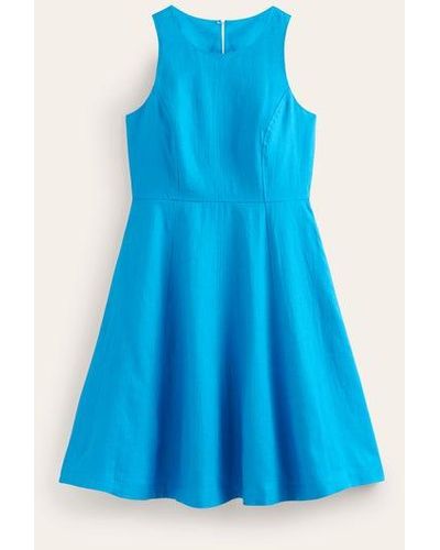 Boden Carla Linen Short Dress - Blue