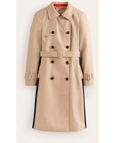 Boden Color Block Trench Coat - Natural
