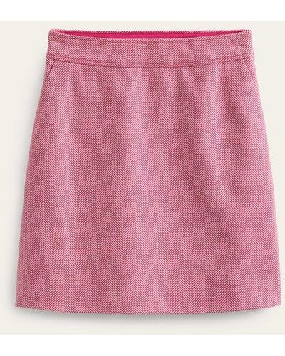 Boden Estella Tweed Mini Skirt - Pink