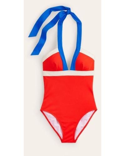 Boden Ithaca Halter Swimsuit - Red