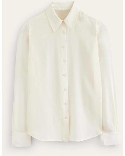 Boden Sienna Silk Shirt - Natural