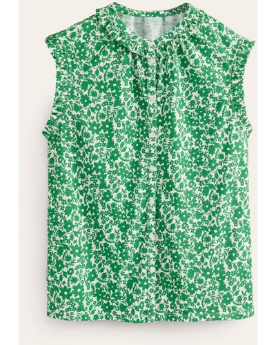 Boden Olive Sleeveless Shirt - Green