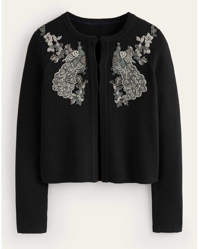 Boden Embellished Knitted Jacket - Black