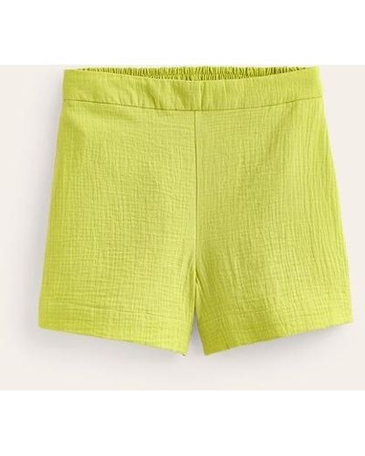Boden Double Cloth Shorts - Yellow