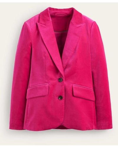 Boden The Marylebone Velvet Blazer - Pink