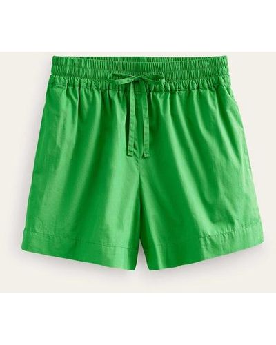 Boden Cotton Pull-on Shorts - Green