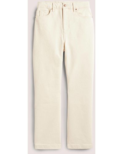 Boden Smart Cropped Flare Jeans - Natural